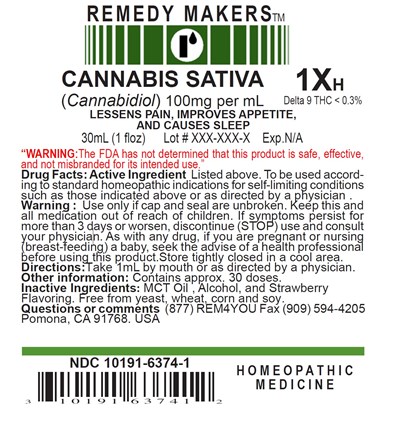 Sample Label (Cannabis Sativa 1x Sample Label)